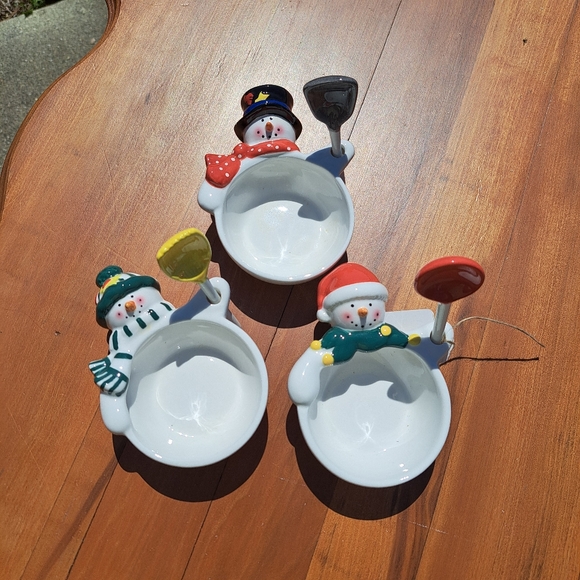 Vintage Snowmam Dip Set - Picture 1 of 2